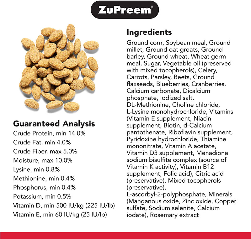 ZuPreem Natural Daily Nutrition Parrot & Conure Pellet
