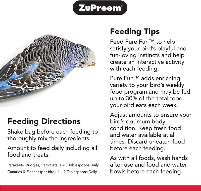 ZuPreem Pure Fun Small Bird Enrichment Diet - 2 lb
