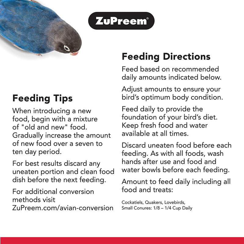 ZuPreem FruitBlend Daily Nutrition Medium Bird Pellet
