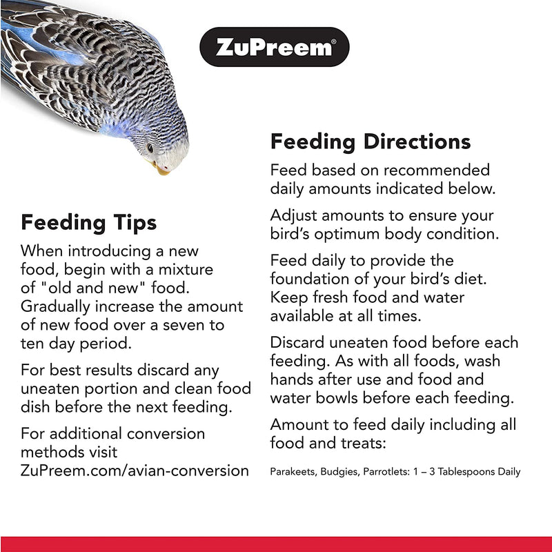 ZuPreem FruitBlend Daily Nutrition Small Bird Pellet
