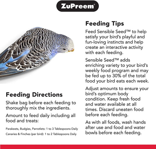 ZuPreem Sensible Seed Enrichment Mix for Small Birds