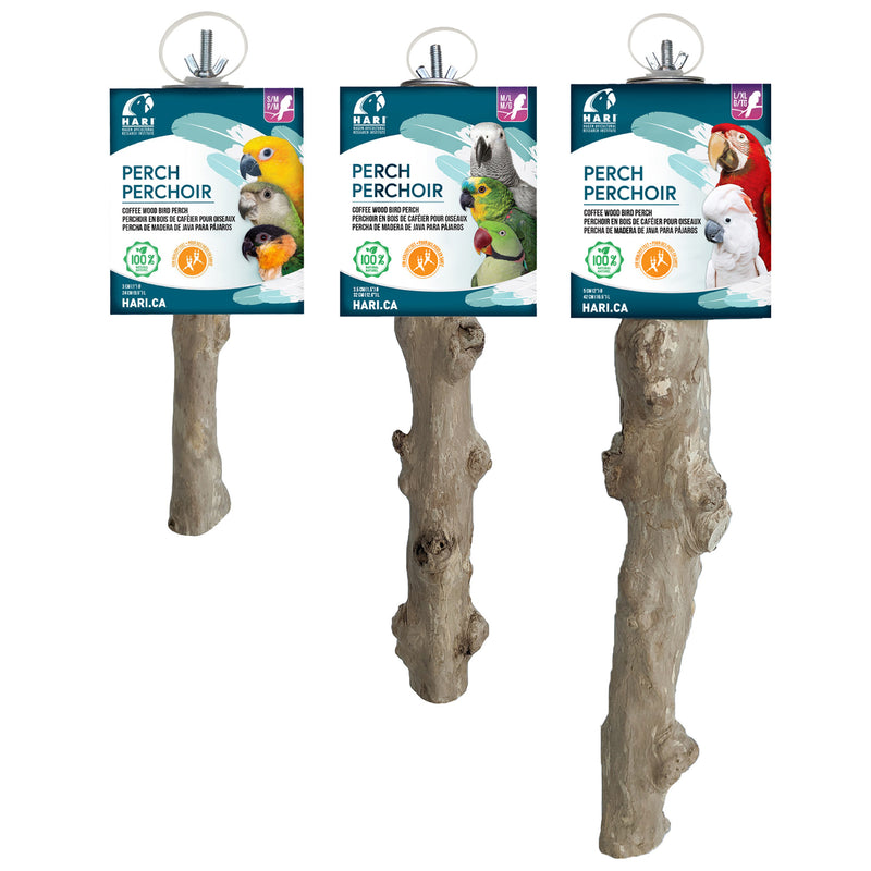 HARI Java Wood Perches SM - MED - LG
