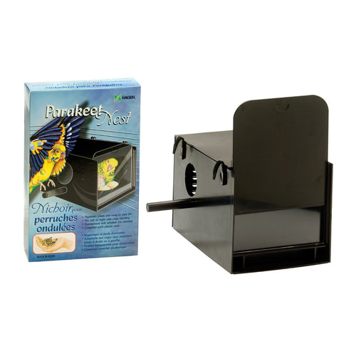 Hagen Parakeet Nest Box Black - B4330