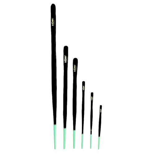 Black Stainless Steel Rubber Tipped Tweezers