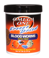 Omega One Freeze Dried Blood Worm for Tropical Fish/Reptile
