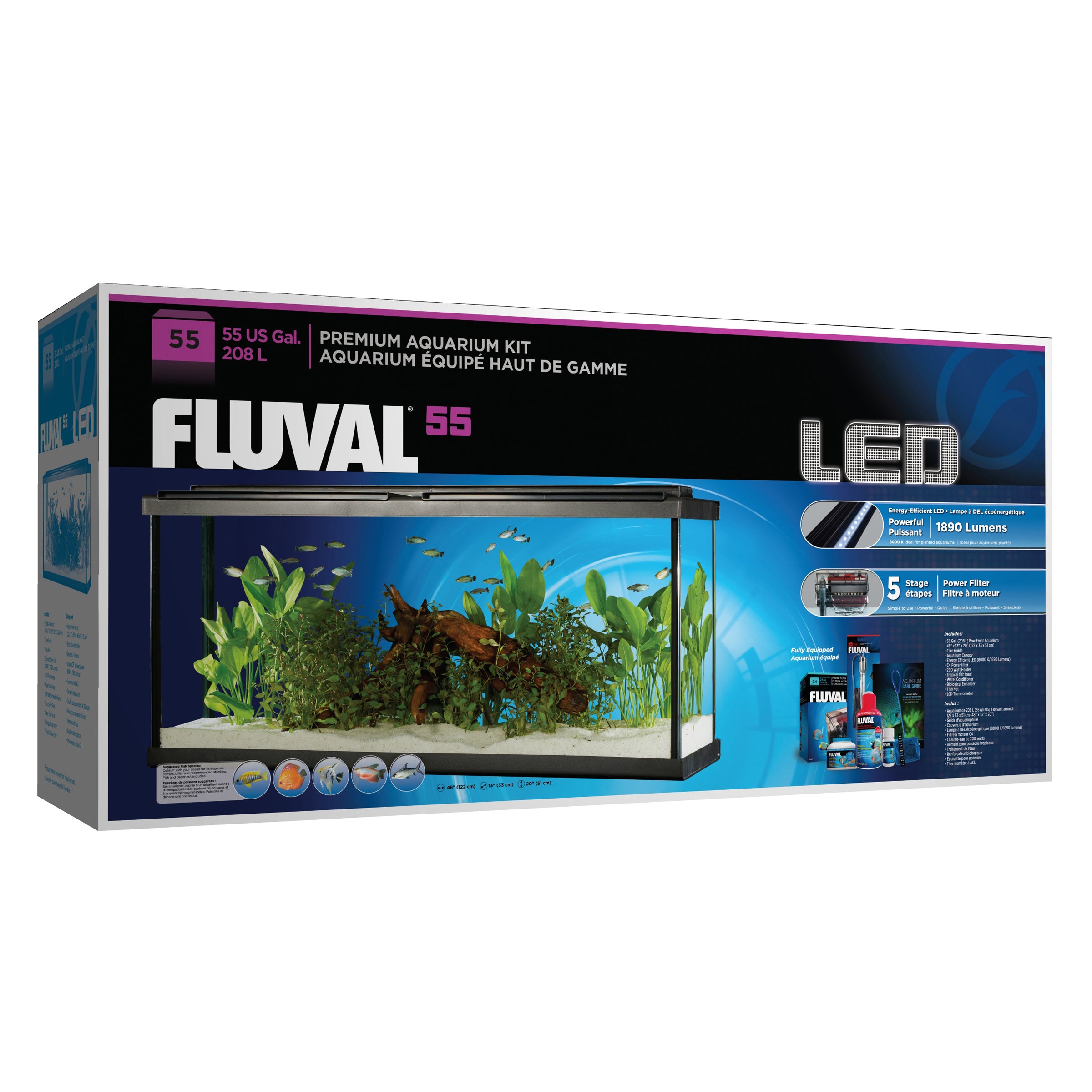 Fluval 55 Premium Aquarium Kit with LED - 55 US Gal (208 L) | Store Pi ...