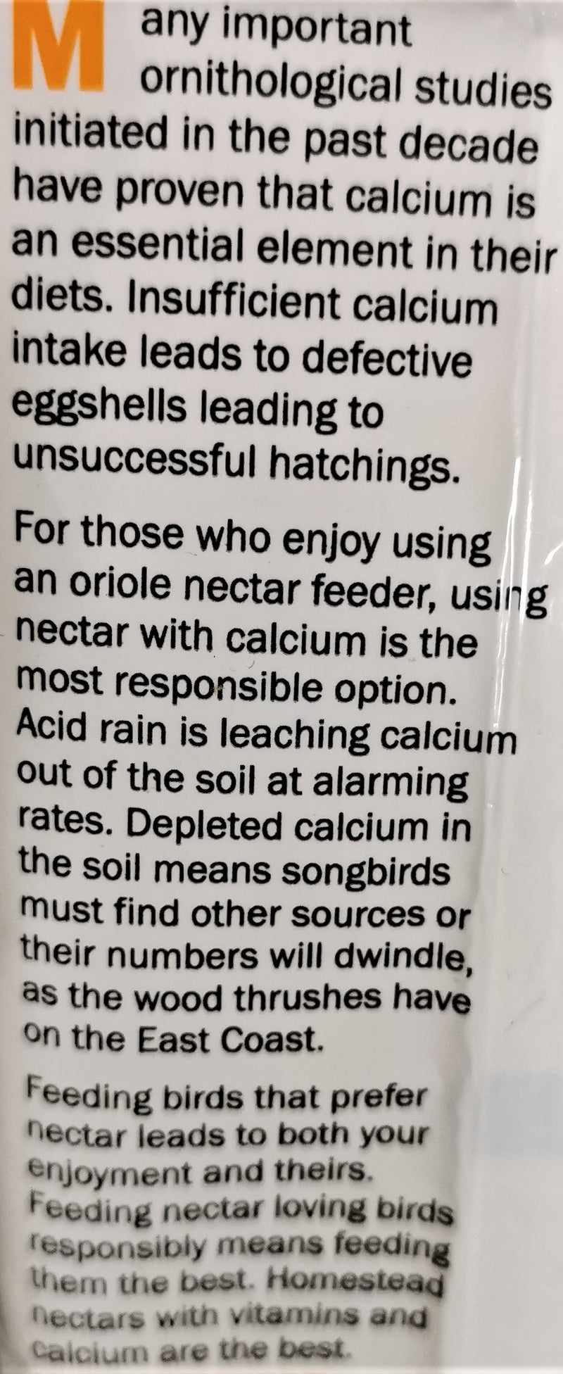 Homestead 8 oz Oriole Nectar Powder Concentrate
