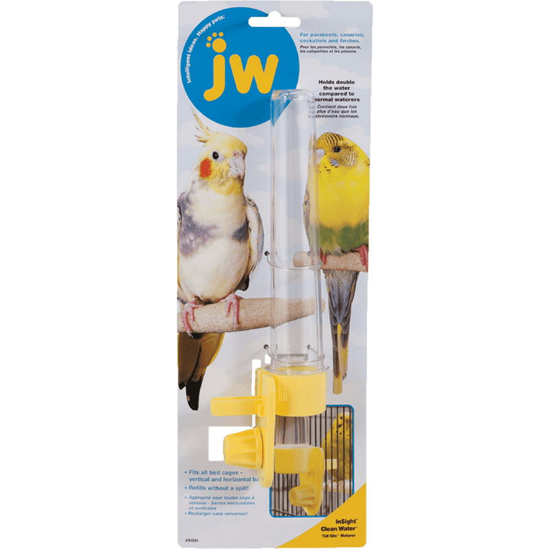 JW Insight Clean Water Silo Waterer (2 Sizes) - Exotic Wings and Pet Things
