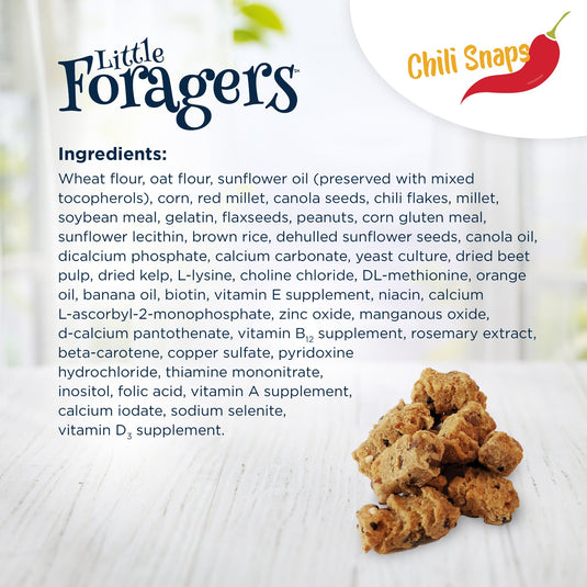 Little Foragers Treats Chili Snaps - Parrot