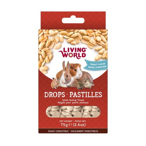 Living World Peanut Flavour Small Pet Treat Drops - 60477