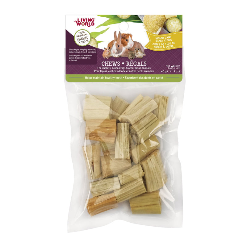 Living World Sugarcane Stalk Cubes Small Pet Chews - 61109
