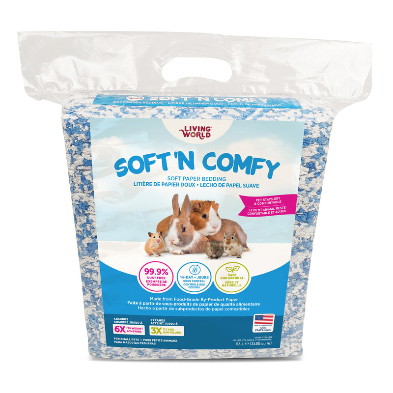 Living World Soft 'N Comfy Small Animal Paper Bedding - Bi-Colour
