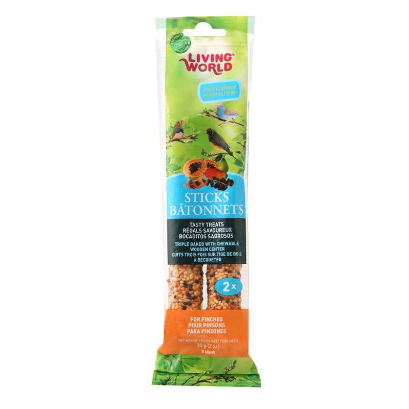 Living World Finch Fruit Flavour Treat Sticks- 80691
