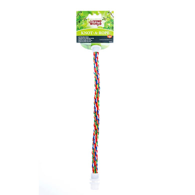 Living World Multi-Coloured Cotton Small Bird Perch - ¾