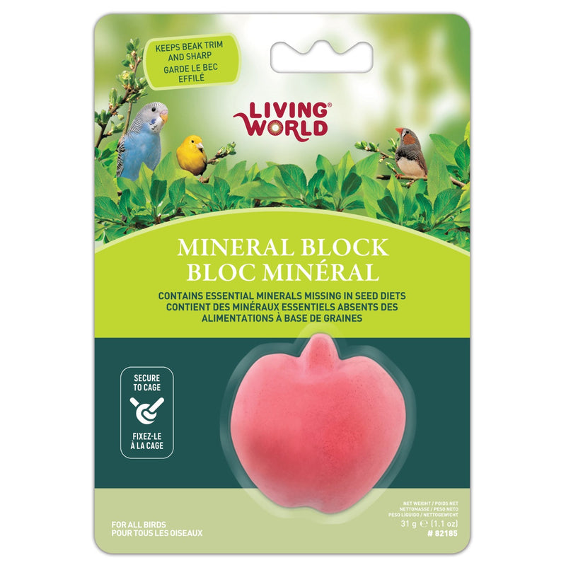 Living World Apple-Shaped Mineral Block for Birds - 82185
