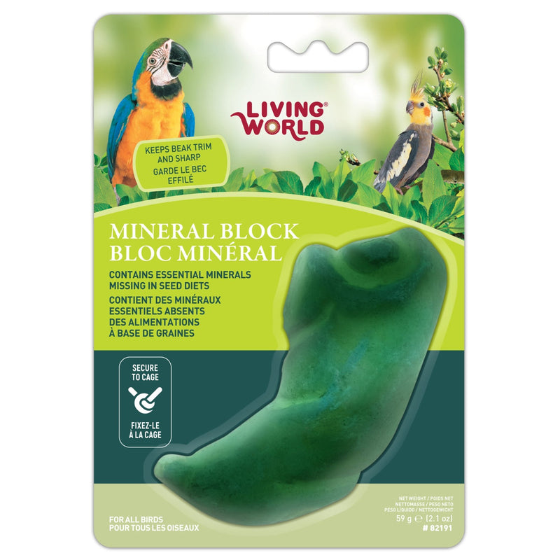 Living World Green Pepper-Shaped Mineral Block for Birds - 82191
