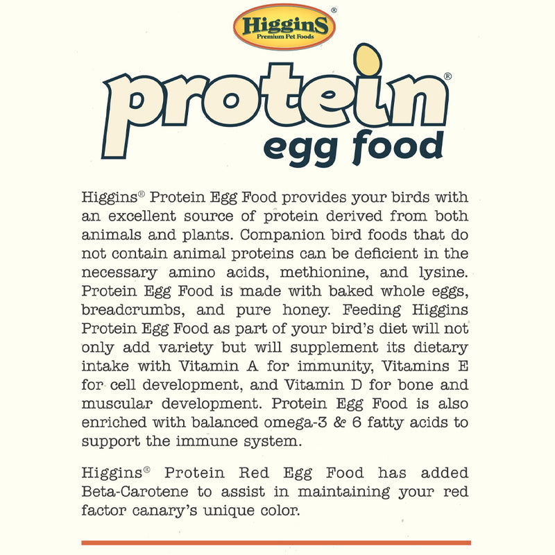 Higgins Protein Egg Food for Parakeets / Parrots / Finch & Canary
