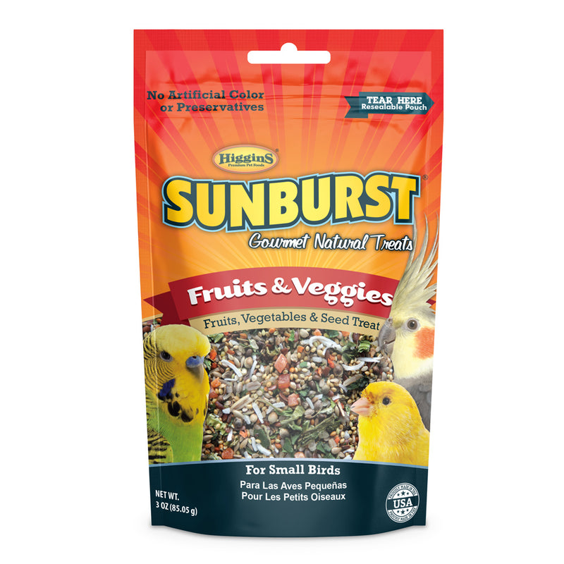 Higgins Sunburst Treats Fruits & Veggies Small Bird
