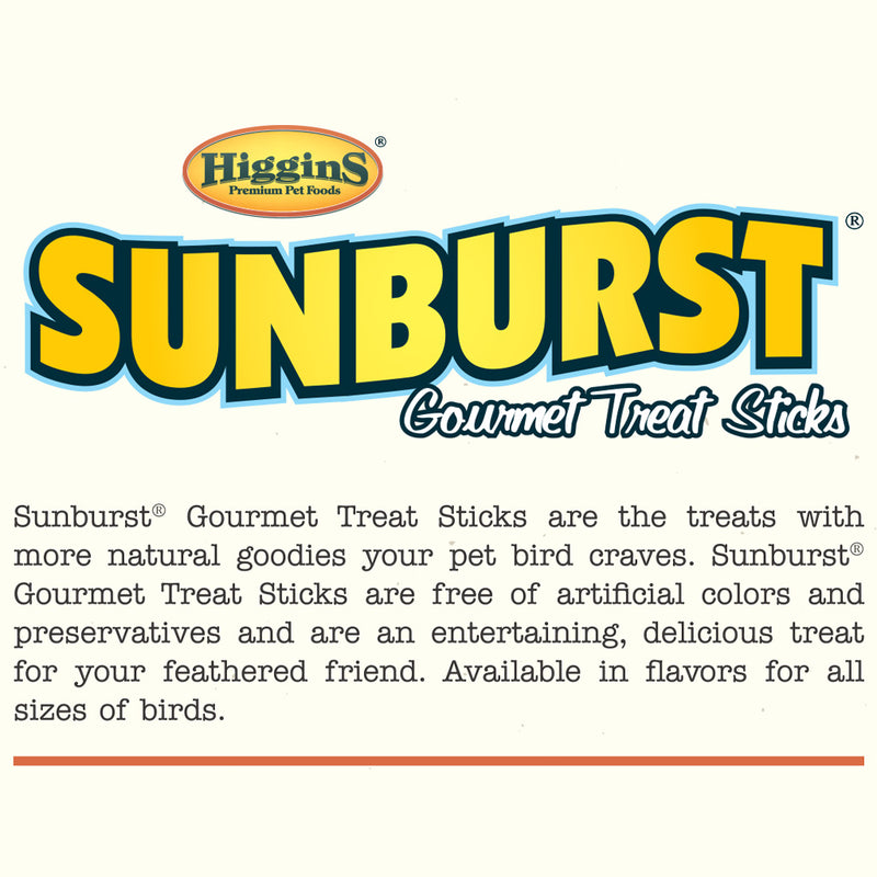 Higgins Sunburst Gourmet Conure & Parrot Veggie Nut Treat Stick
