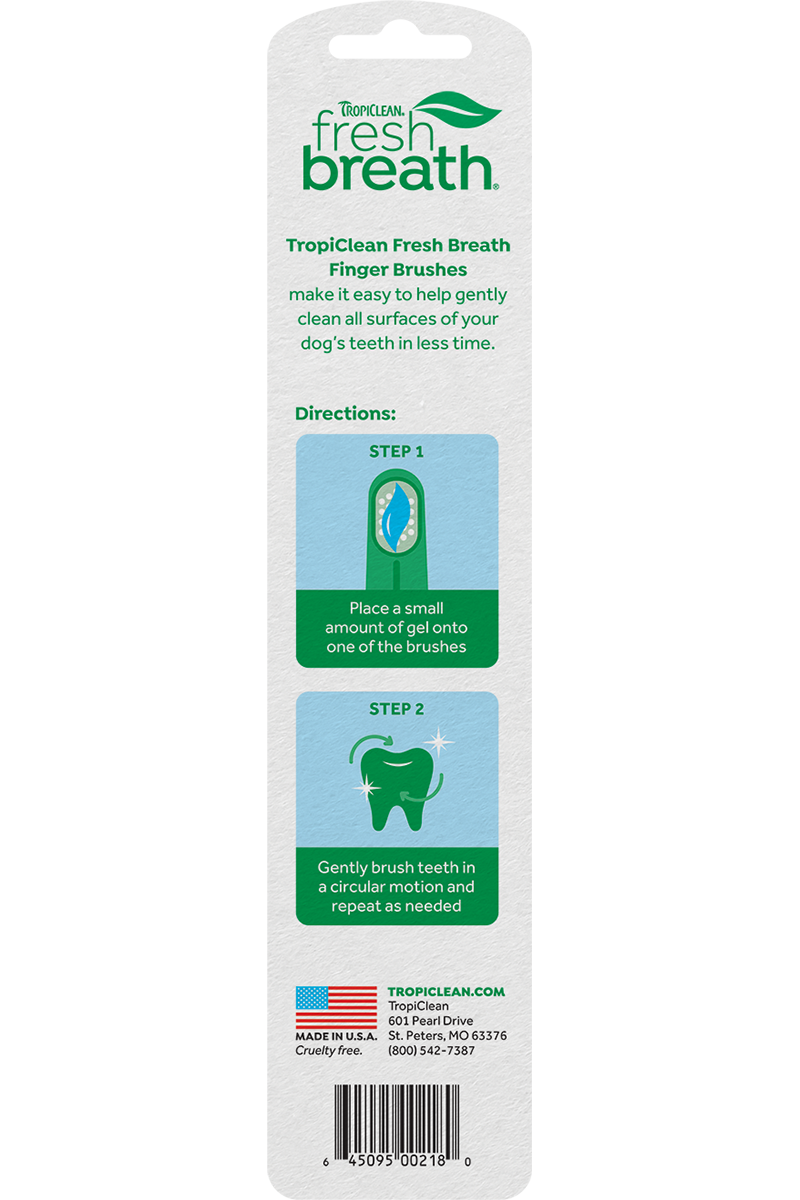 Tropiclean Fresh Breath Finger Brushes for Dogs
