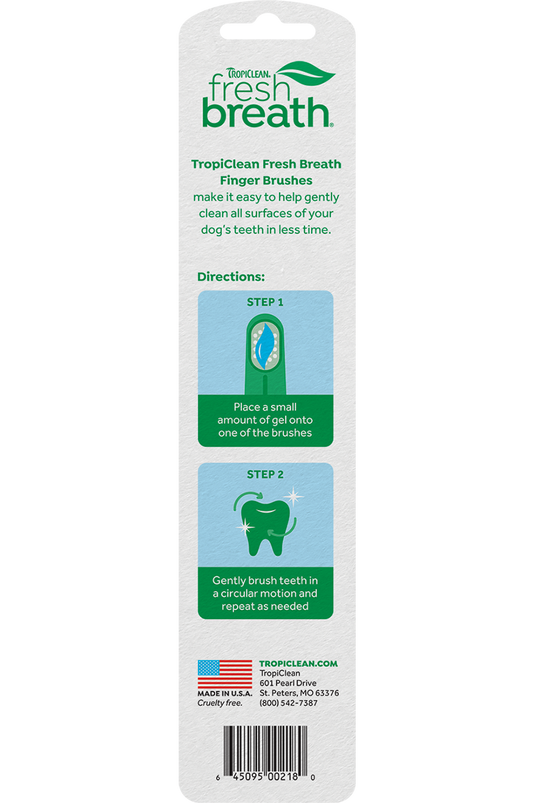 Tropiclean Fresh Breath Finger Brushes for Dogs