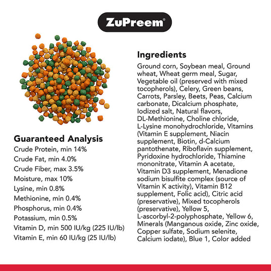 ZuPreem VeggieBlend Daily Nutrition Medium Bird Pellet