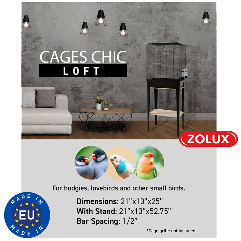 Zolux Chic LOFT Style Bird Cage and Stand
