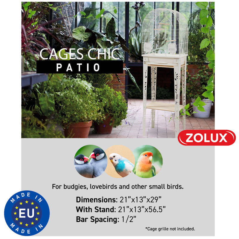 Zolux Chic PATIO Style Bird Cage and Stand
