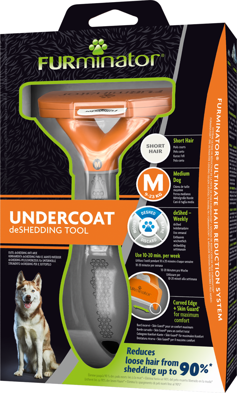 FURminator Undercoat deShedding Tool for Medium Dog With Short Hair
