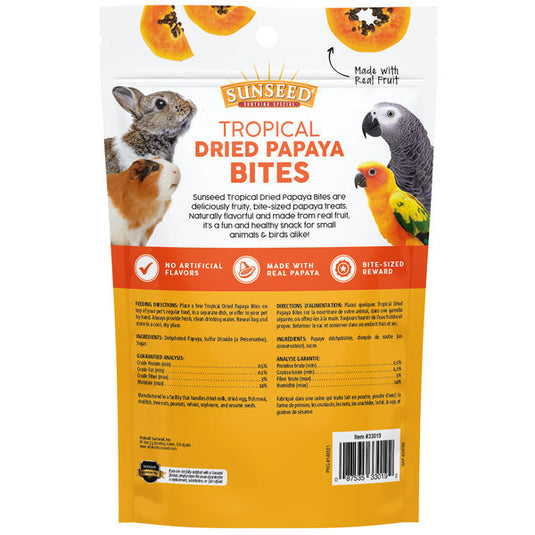 Sunseed Tropical Dried Papaya Bites 5 oz