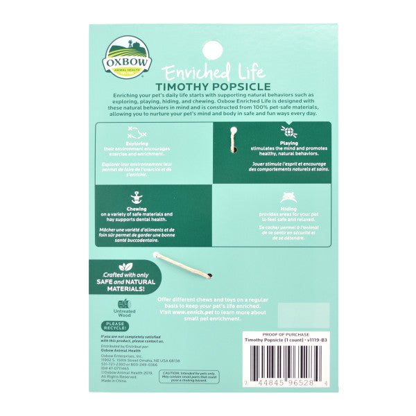 Oxbow Enriched Life Timothy Popsicle
