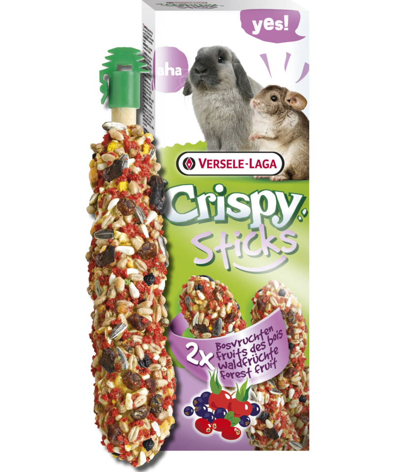 Versele-Laga Crispy Sticks Forest Fruit for Rabbit/Chinchilla 2 Pack - Exotic Wings and Pet Things
