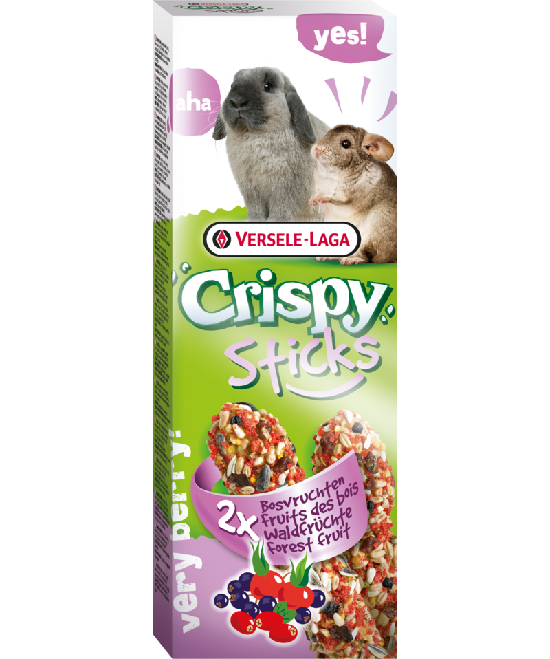 Versele-Laga Crispy Sticks Forest Fruit for Rabbit/Chinchilla 2 Pack - Exotic Wings and Pet Things
