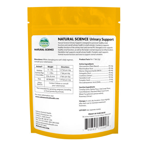 Oxbow Natural Science Urinary Support 60 ct
