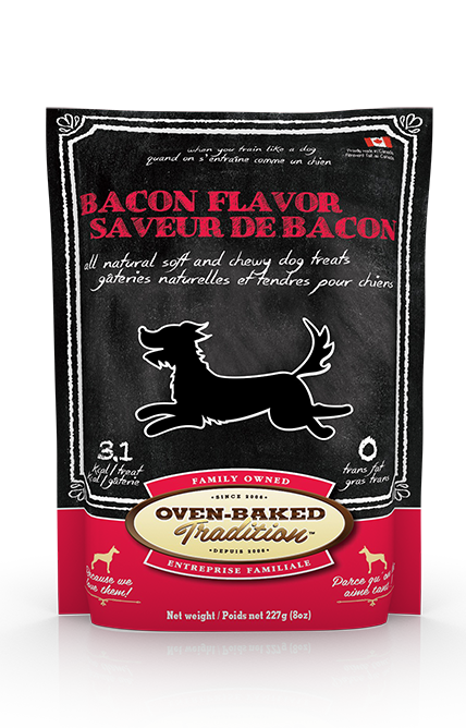 Oven Baked Traditions Bacon Treat 8 oz - Exotic Wings and Pet Things