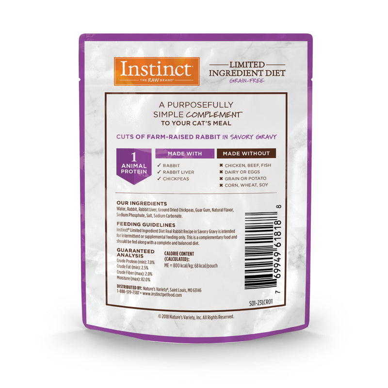 Instinct Limited Ingredient Rabbit Cat Toppers - 24 pack
