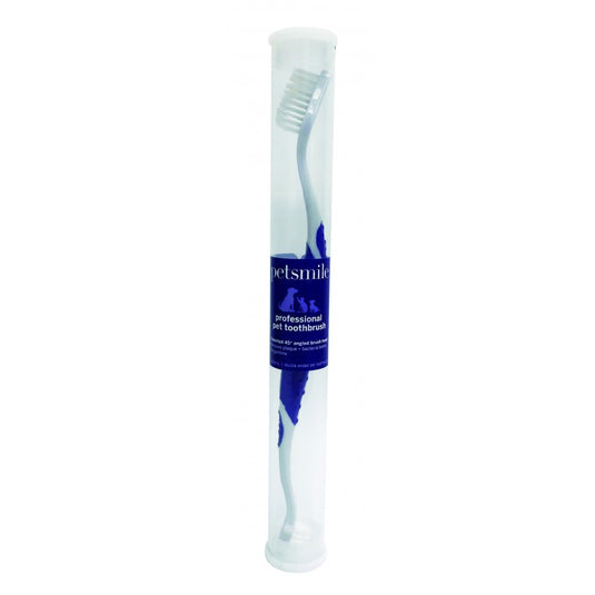 Petsmile Professional Pet Toothbrush - Patented 45° Dual-Ended Brush Head