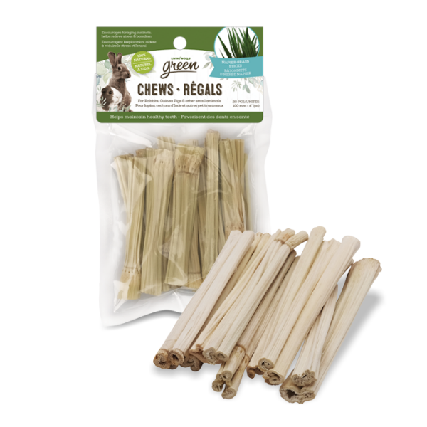 Living World Green Chews Small Pet Napier Grass Sticks - 65476
