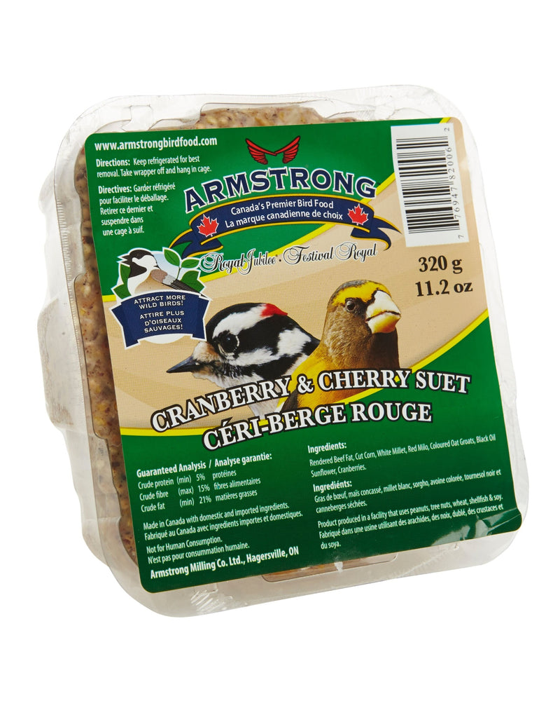 Armstrong Royal Jubilee Cranberry & Cherry Suet 320 g - Exotic Wings and Pet Things
