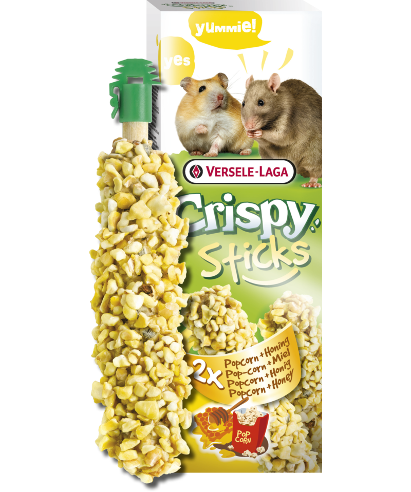 Versele-Laga Crispy Sticks Popcorn & Honey for Hamster/Rat 2 Pack - Exotic Wings and Pet Things
