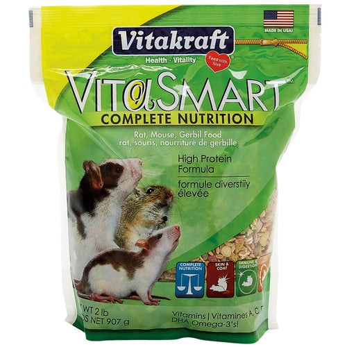 Vitakraft Vita-Smart Rat/Mouse/Gerbil Food 2.1 lb - Exotic Wings and Pet Things