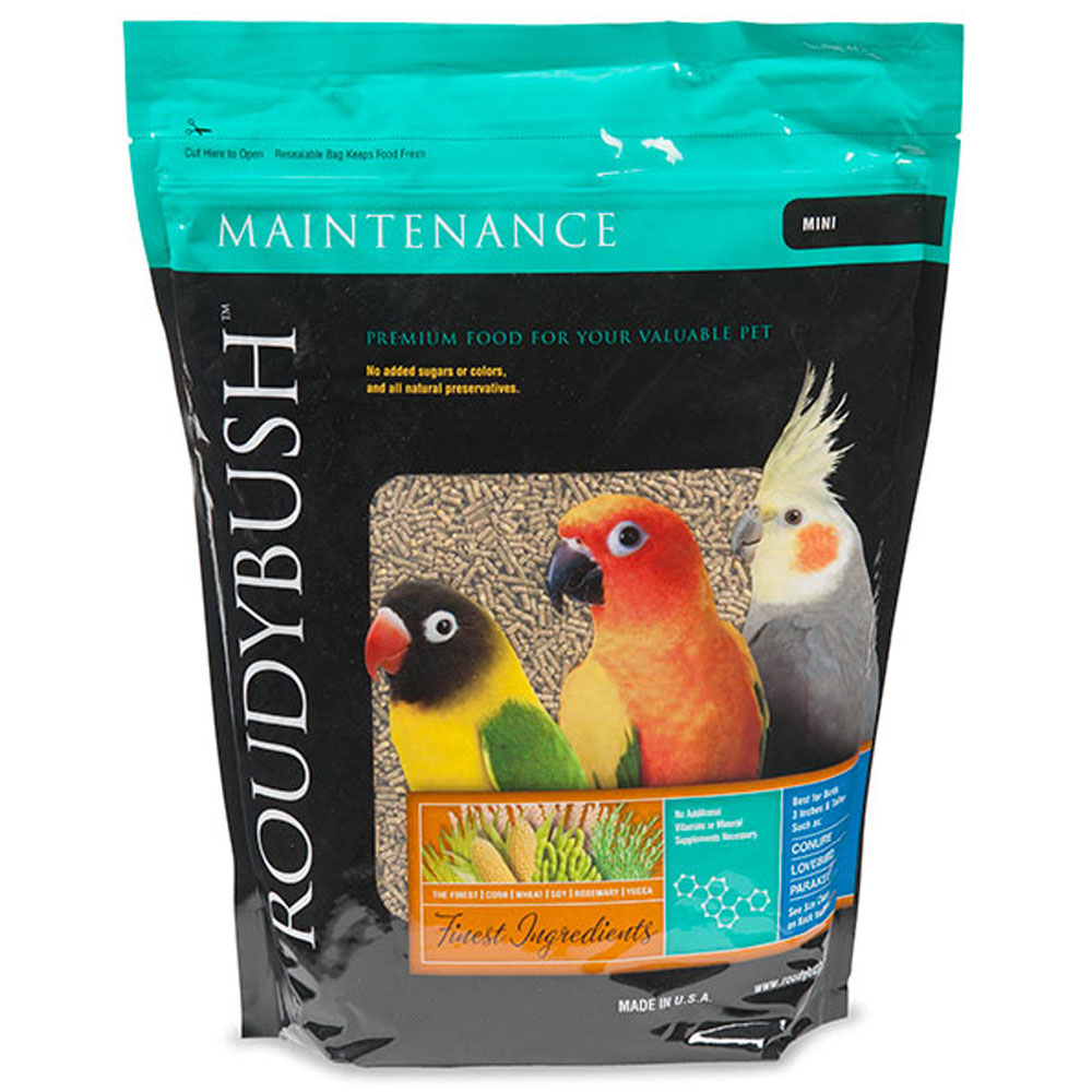 Roudybush Daily Maintenance Bird Food Mini Pellets | Exotic Wings ...