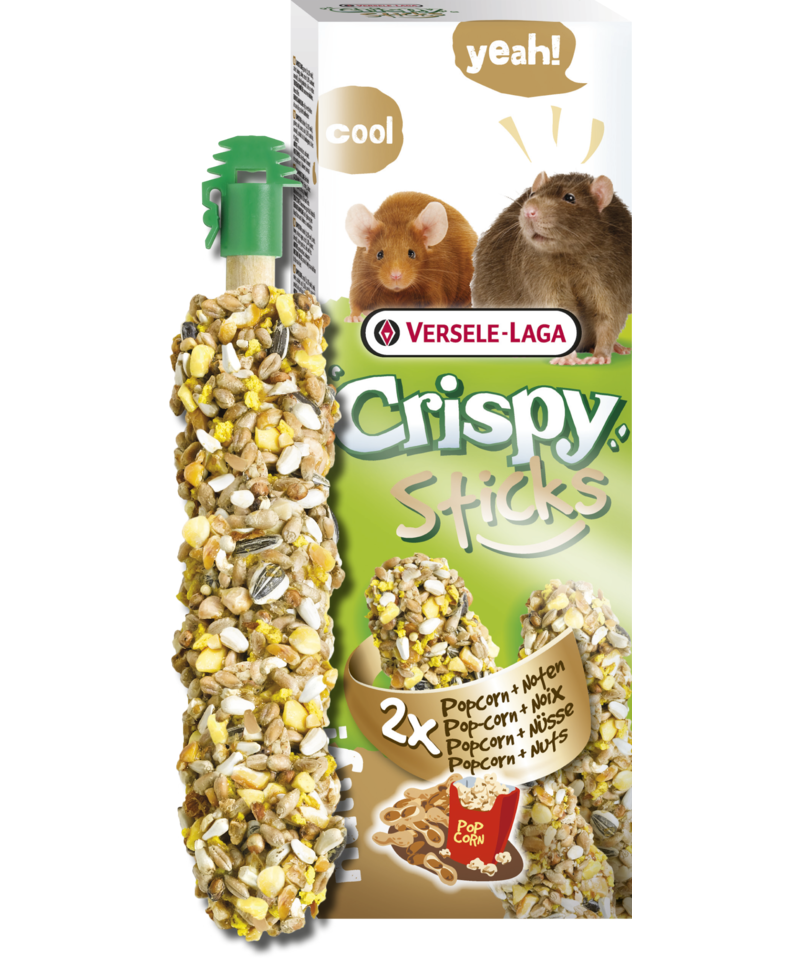 Versele-Laga Crispy Sticks Popcorn & Nuts for Rats/Mice 2 Pack - Exotic Wings and Pet Things
