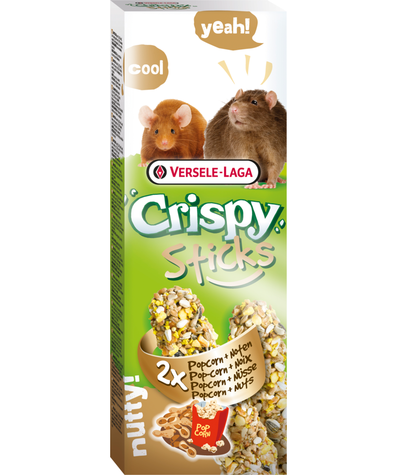 Versele-Laga Crispy Sticks Popcorn & Nuts for Rats/Mice 2 Pack - Exotic Wings and Pet Things
