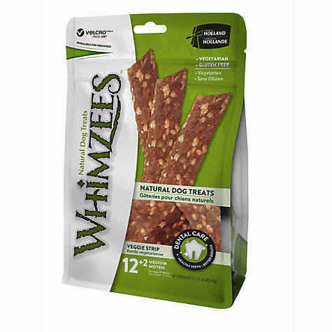 Whimzees Veggie Strips Medium Singles / Pouch / Bulk
