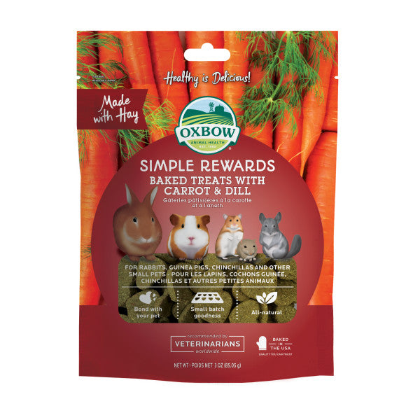 Oxbow Simple Rewards Baked Treat Carrot & Dill 2 oz
